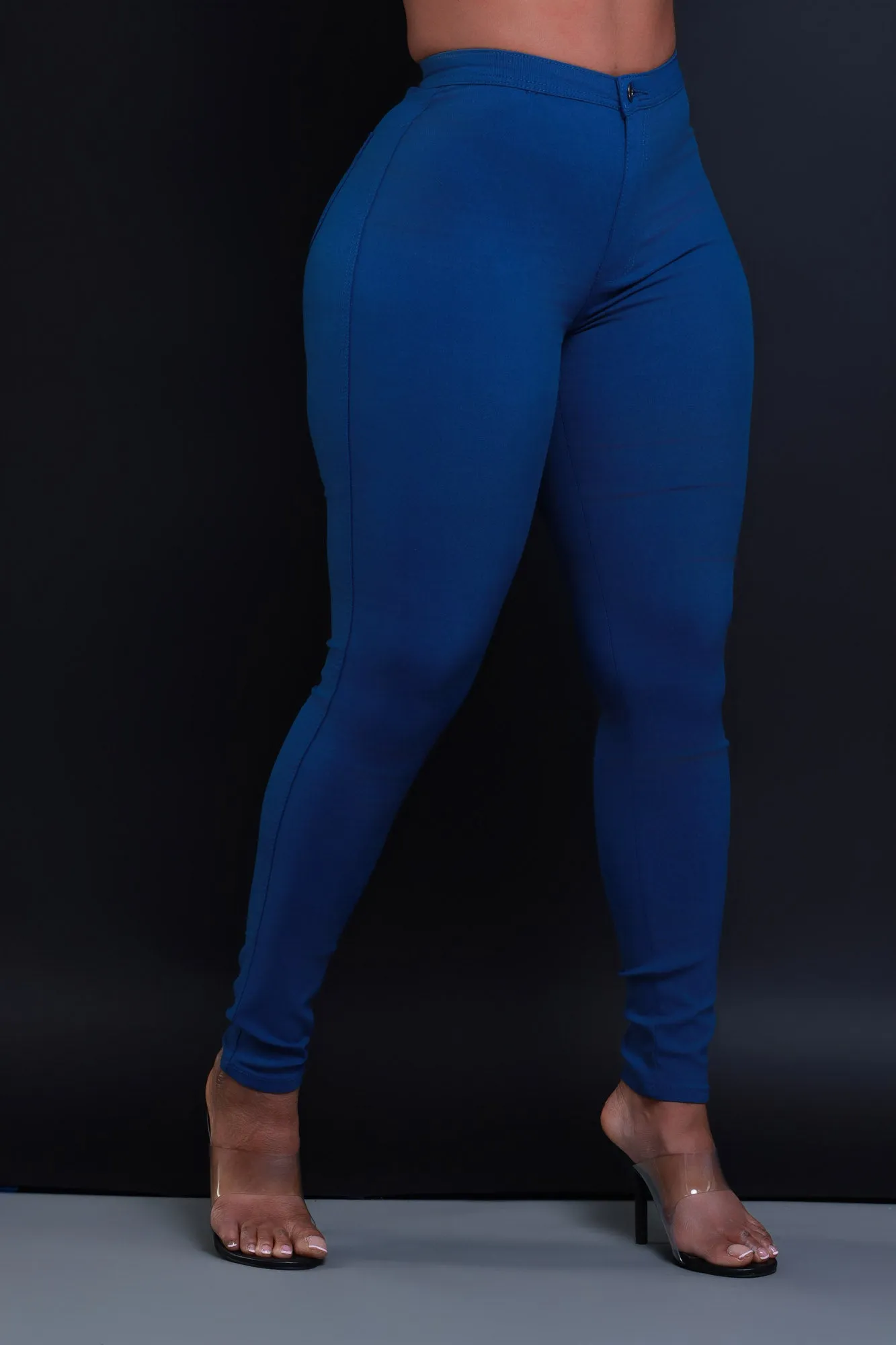 $15.99 Super Swank High Waist Stretchy Jeans - Ocean Blue