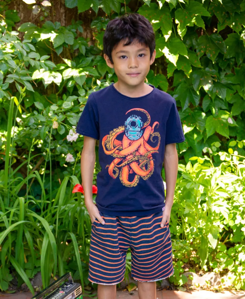 Appaman - Boys Sea Monster Tee in Navy