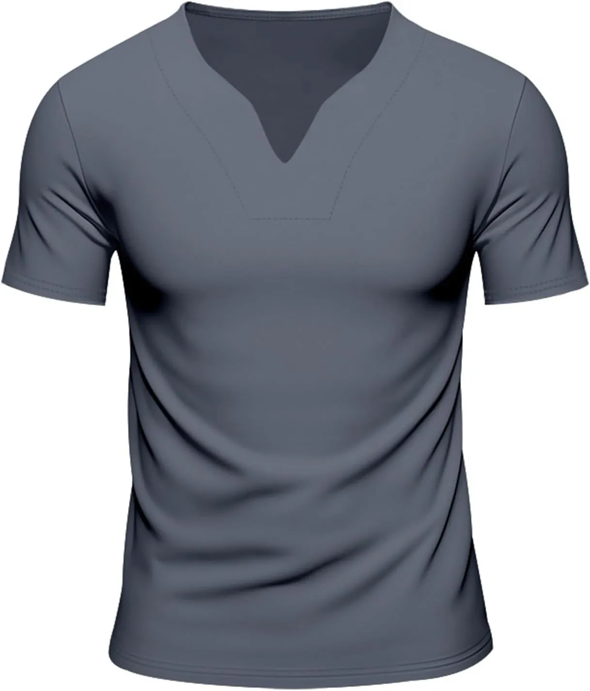 Athletic Shirts for Men Short Sleeve V Neck Basic Shirt Summer Quick Dry Casual Comfy Running Workout Pullover Tops