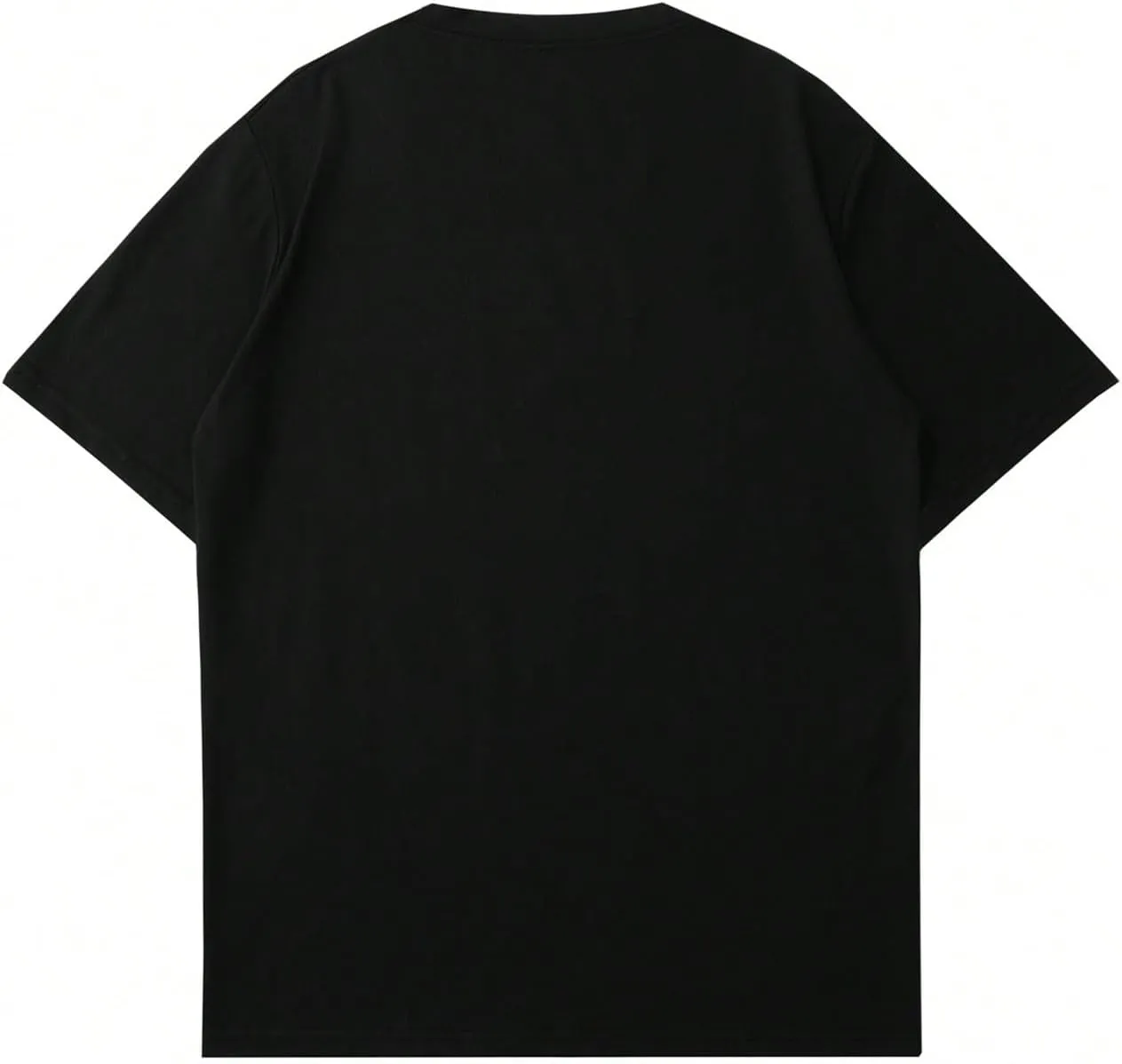 Boy's Letter Graphic Crewneck Tee Shirt Short Sleeve Drop Shoulder Cool Tops