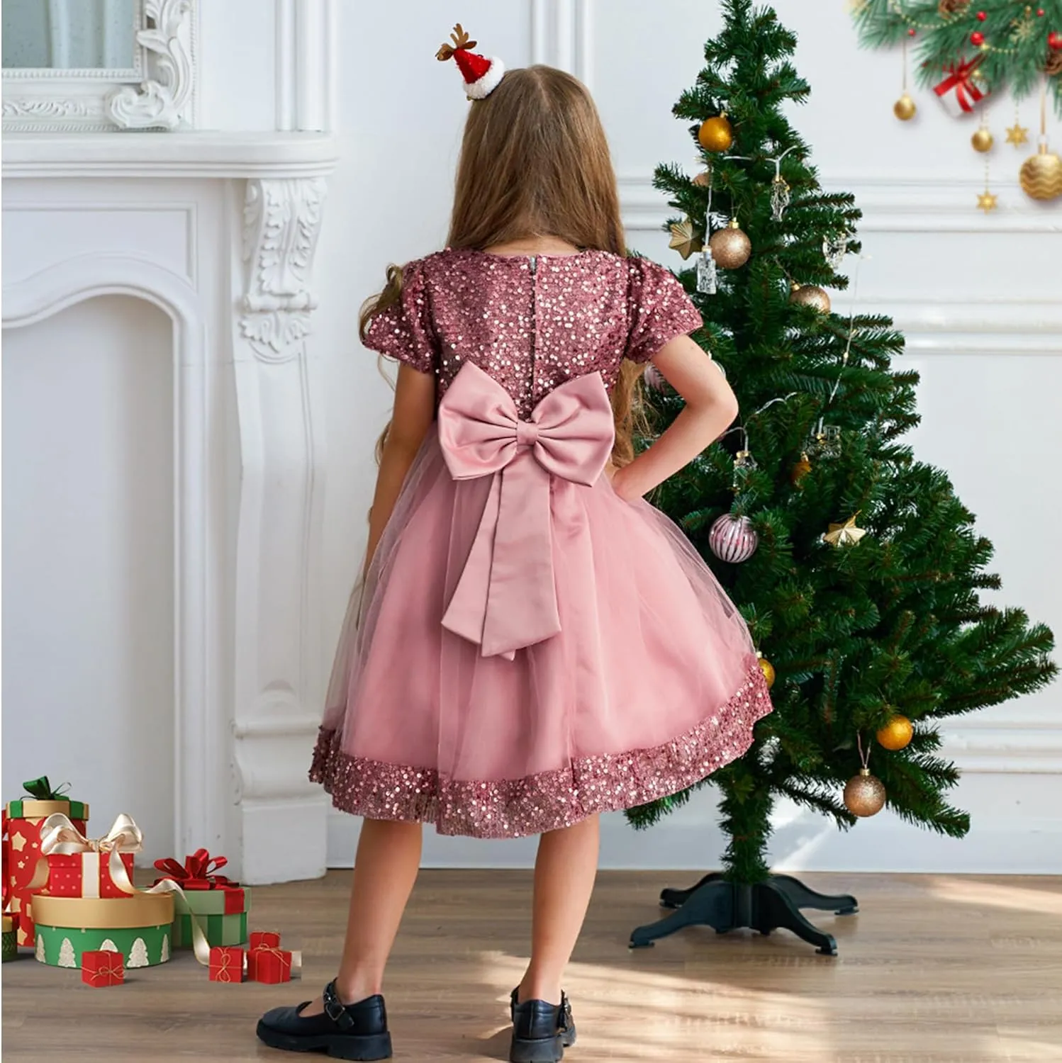 Cichic Elegant Girls' Special Occasion Dress Princess Dresses for Kids 5-6 Years Old Light Purple