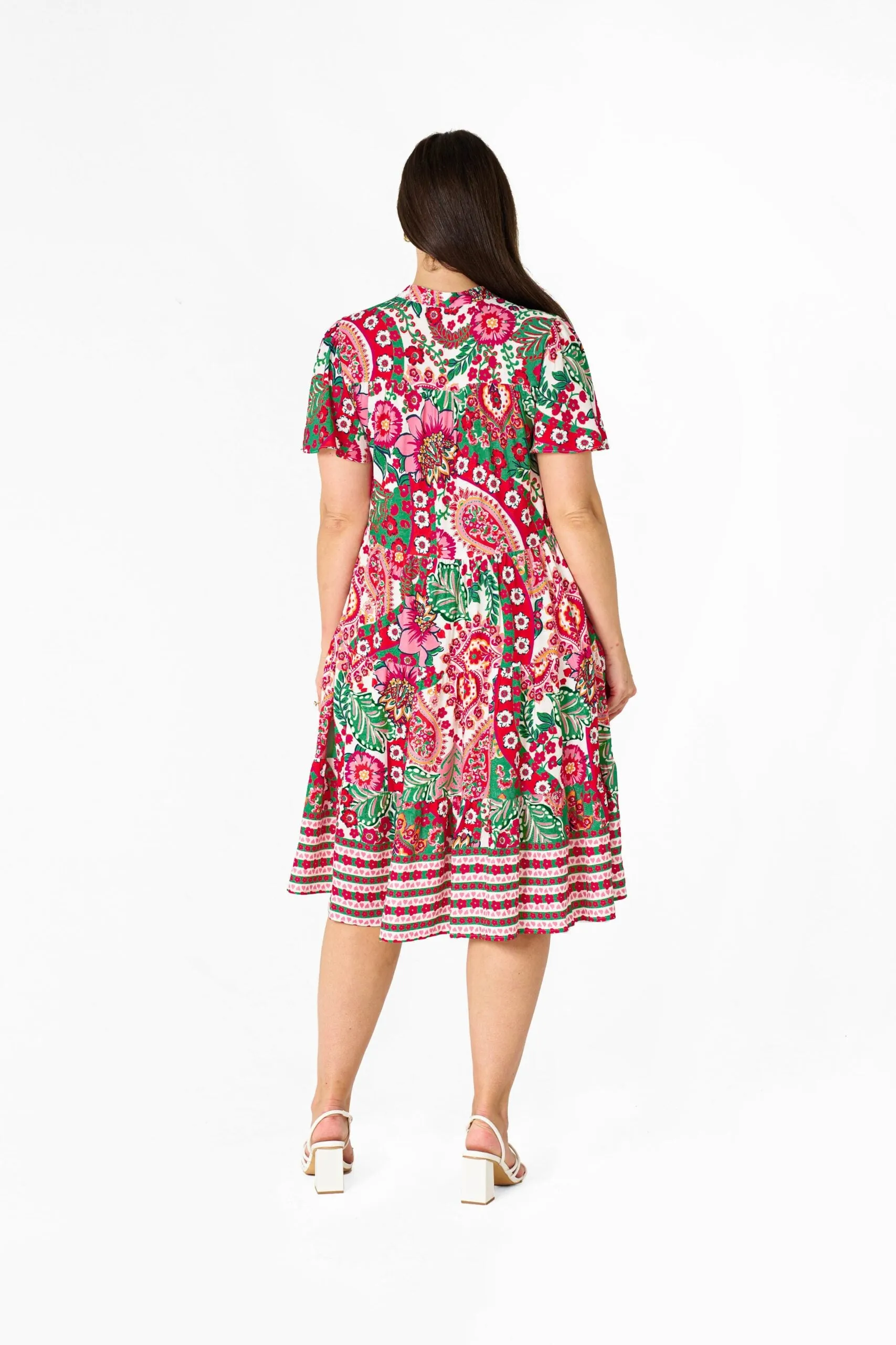 Connor Dress Red Print