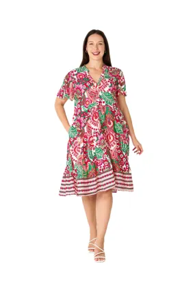 Connor Dress Red Print