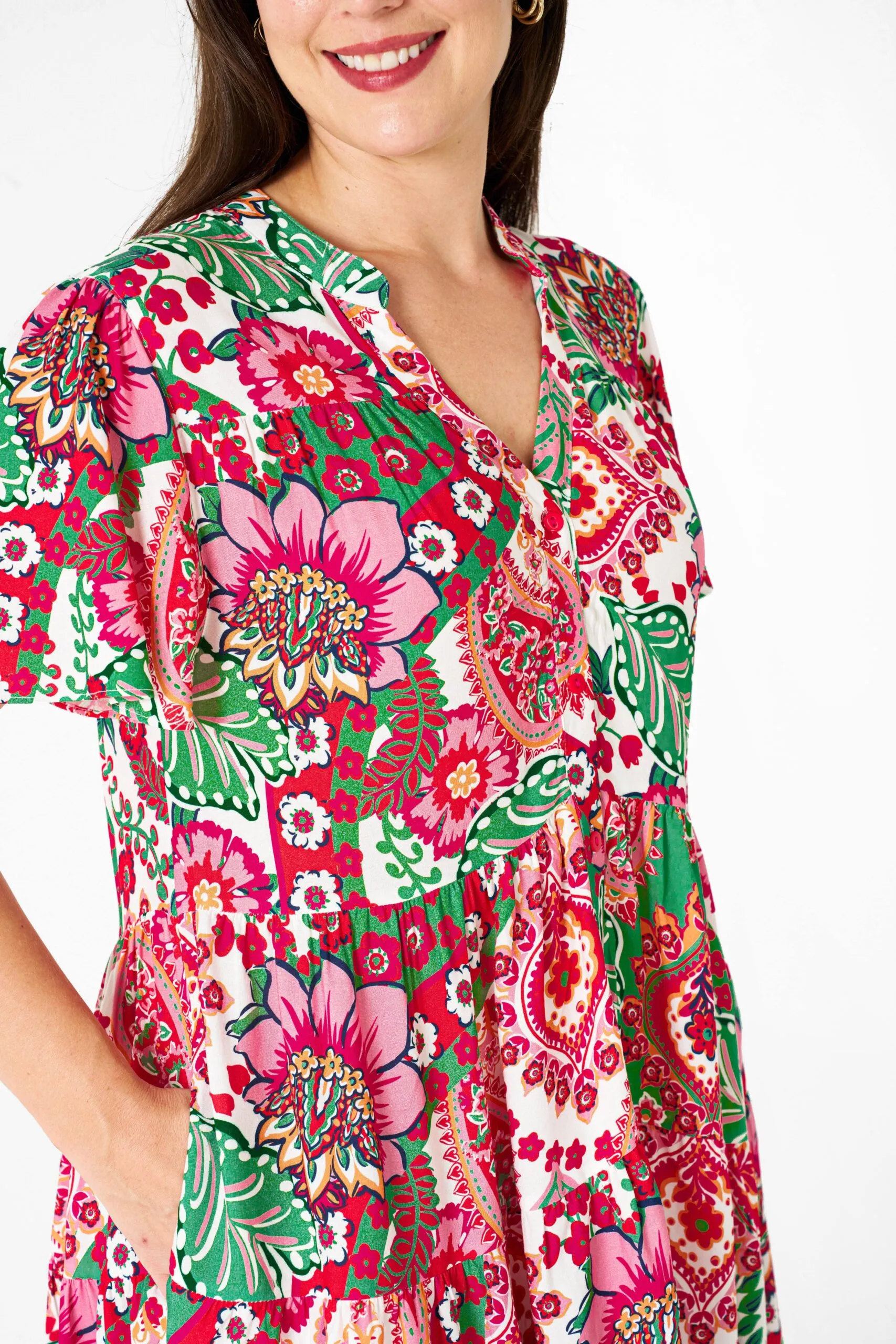 Connor Dress Red Print
