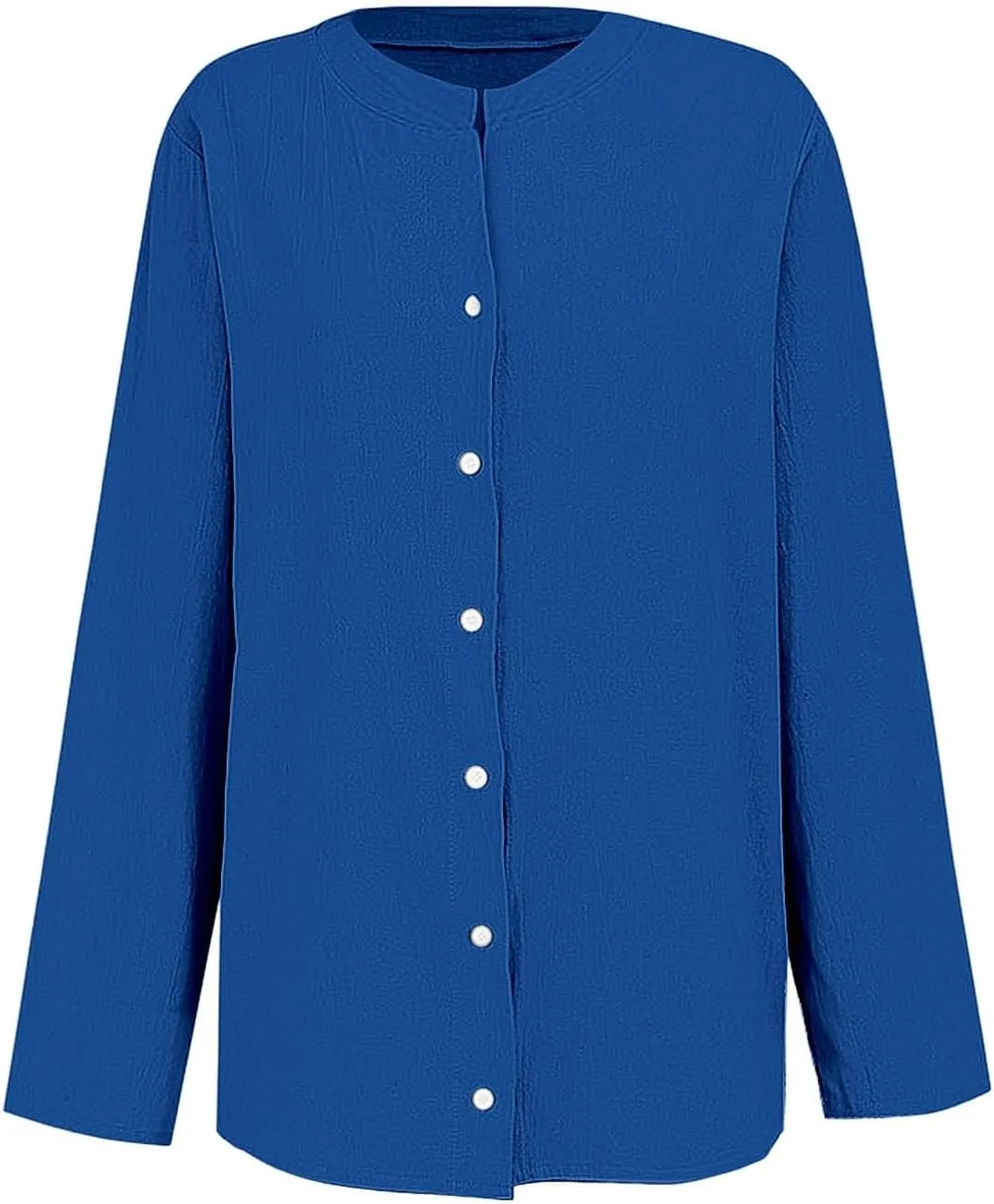 Cotton Line Shirts for Women Long Sleeve Lapel Button Down Tops Summer Loose Causal Sun Shirts Light Workout Outfits
