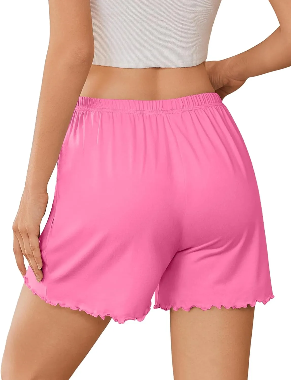 Ekouaer Womens Pajama Shorts Soft Comfy Sleep Shorts Casual Elastic Waist Pj Short with Pockets