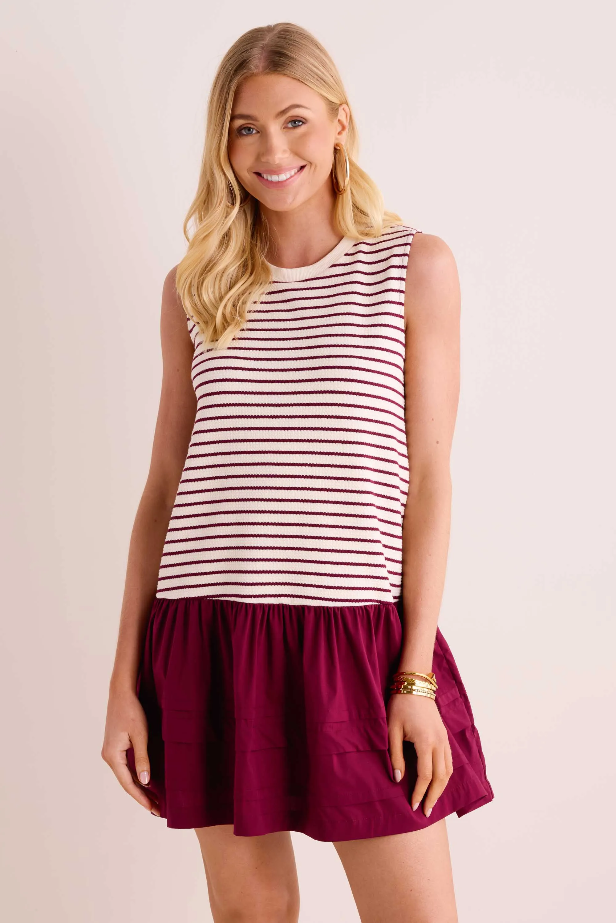 Faye Dress- Burgundy