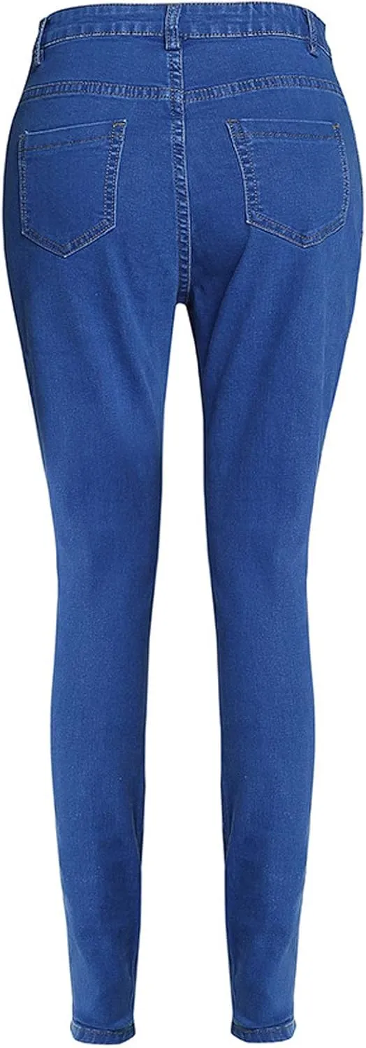 Flygo Women's Basic High Waisted Stretchy Skinny Jeans Leggings