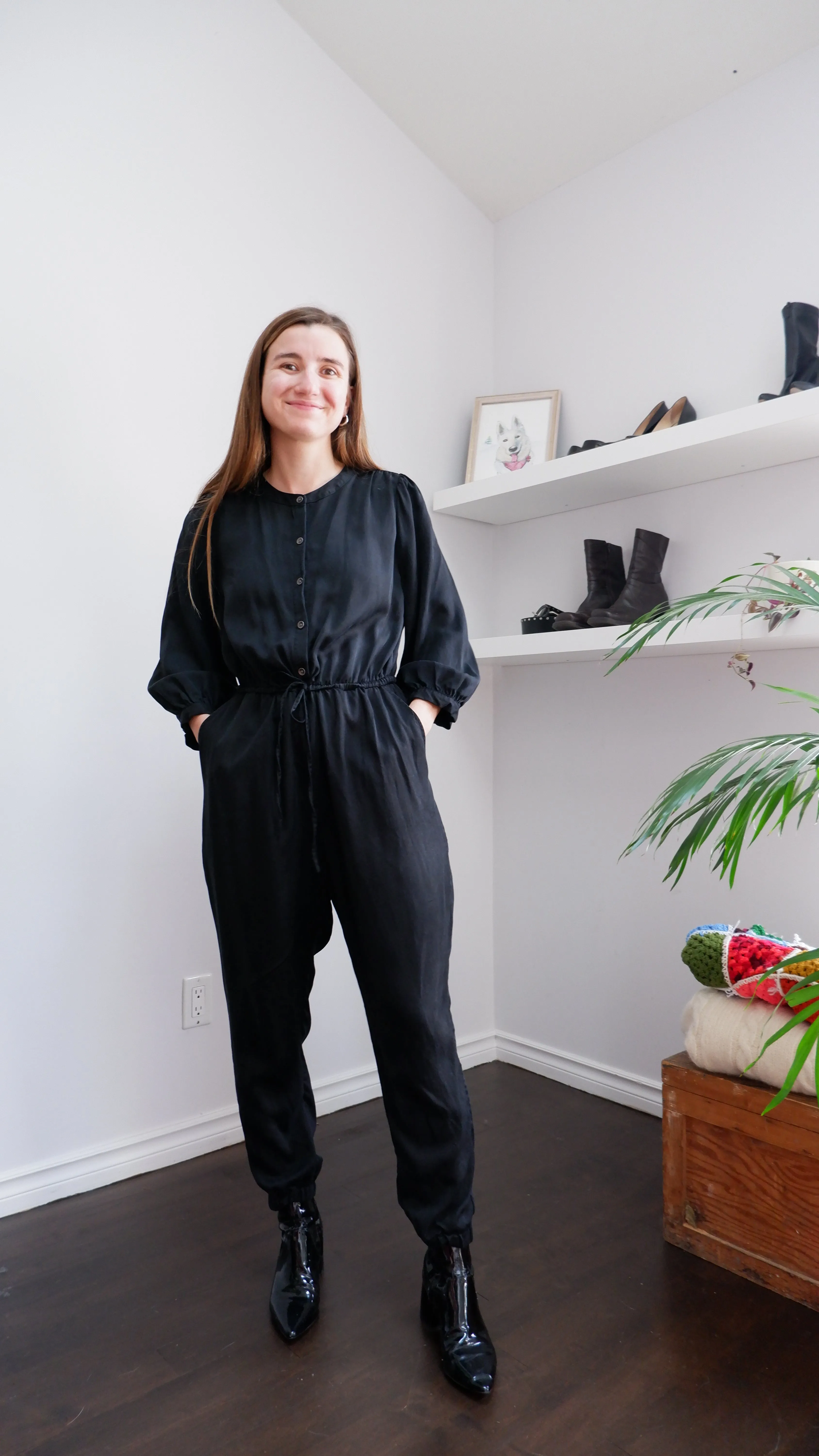 GAP Black Lyocell Jumpsuit - M