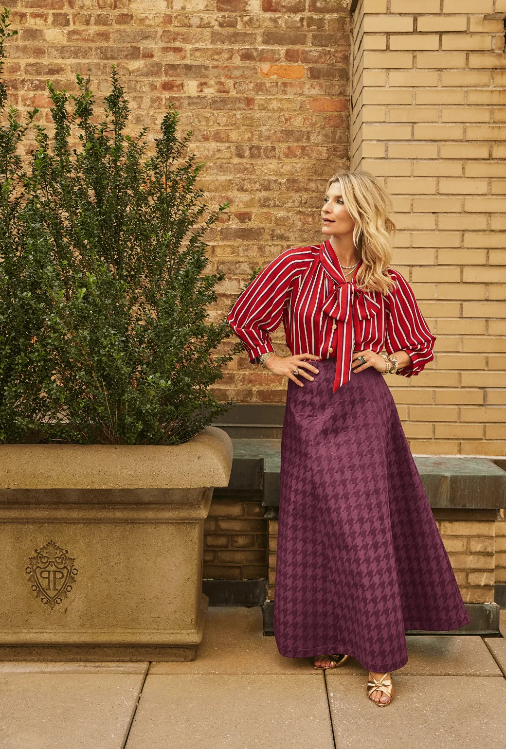Guest Skirt - Purple Houndstooth