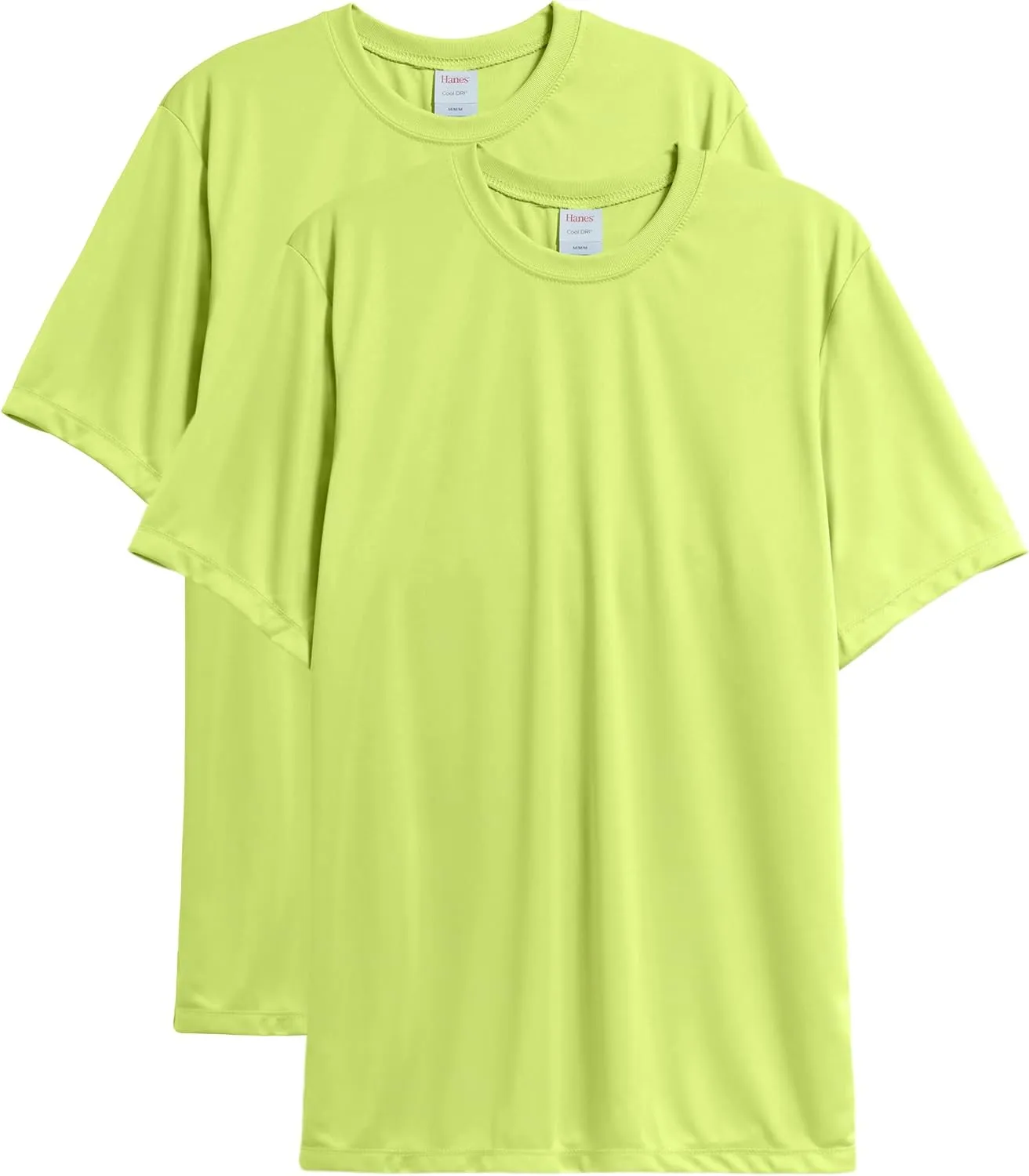 Hanes mens Sport Cool Dri Performance Tee fashion t shirts, Safety Green, Large US
