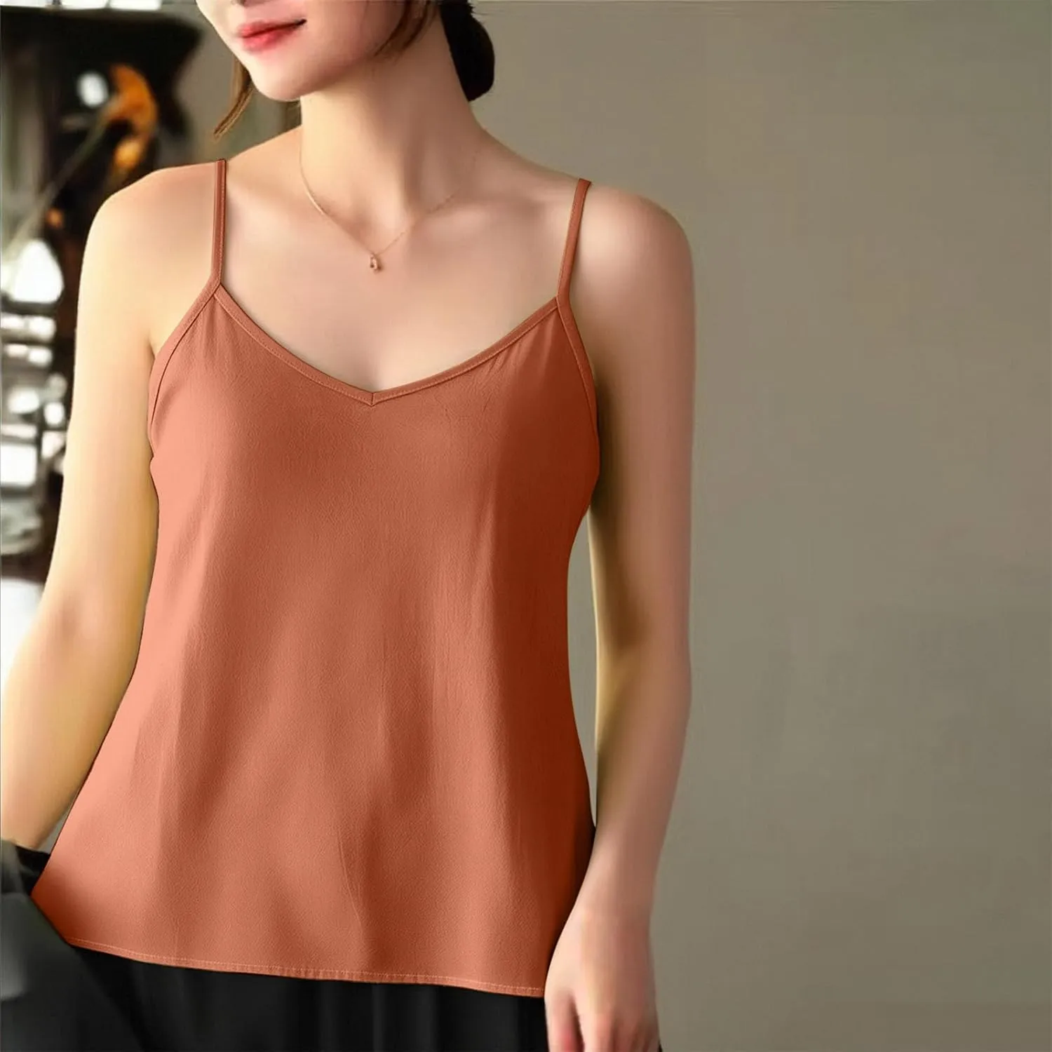 HGps8w Cotton Linen Tank Top for Womens Casual 2025 Summer Camisole Basic V Neck Casual Sleeveless Tunic Shirts Blouse