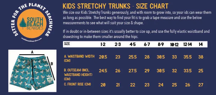 Kids Stretchy Trunks: Capybara & Crew