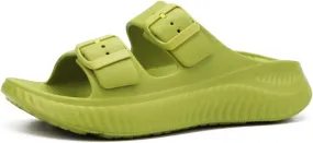 KuaiLu Womens Recovery Sandals With Comfortable Plantar Fasciitis Arch Support, Orthotic Adjustable Thick Cushion Sport Slides Reduces Stress on Feet, Joints & Back Post-Exercise