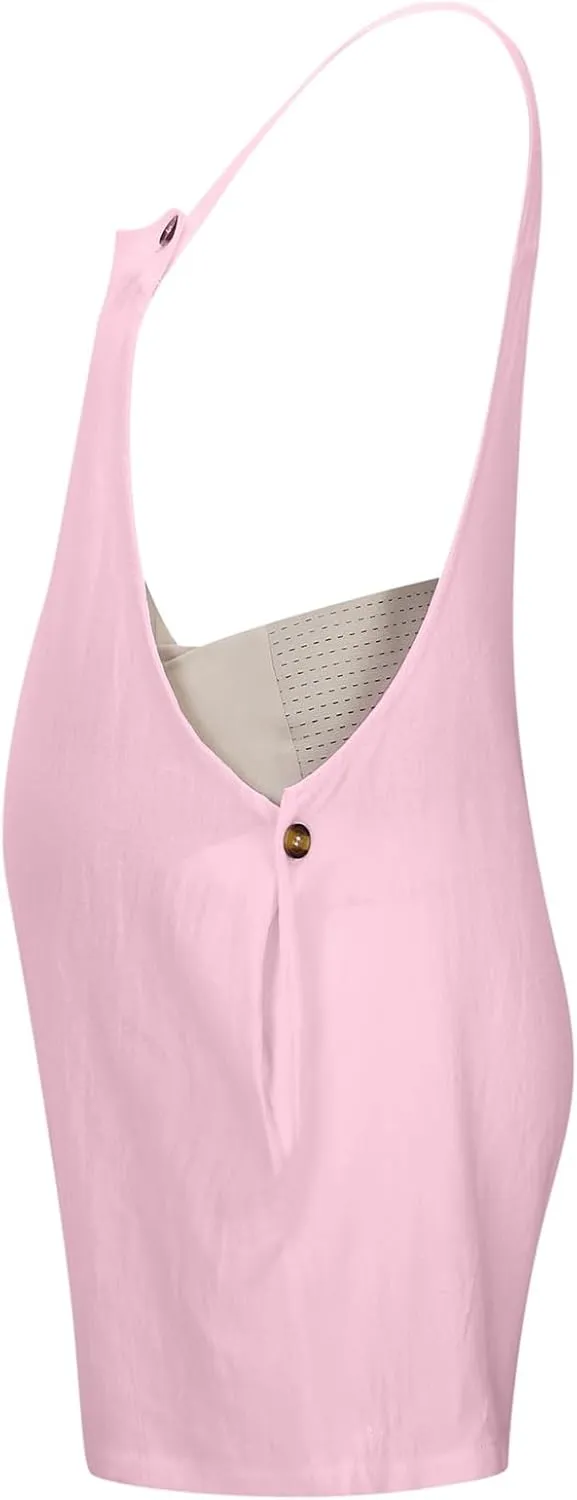 Maternity Jumpsuit for Pregnancy,Casual Short Pants Rompers Maternity Overalls One Piece Outfits with Pocket