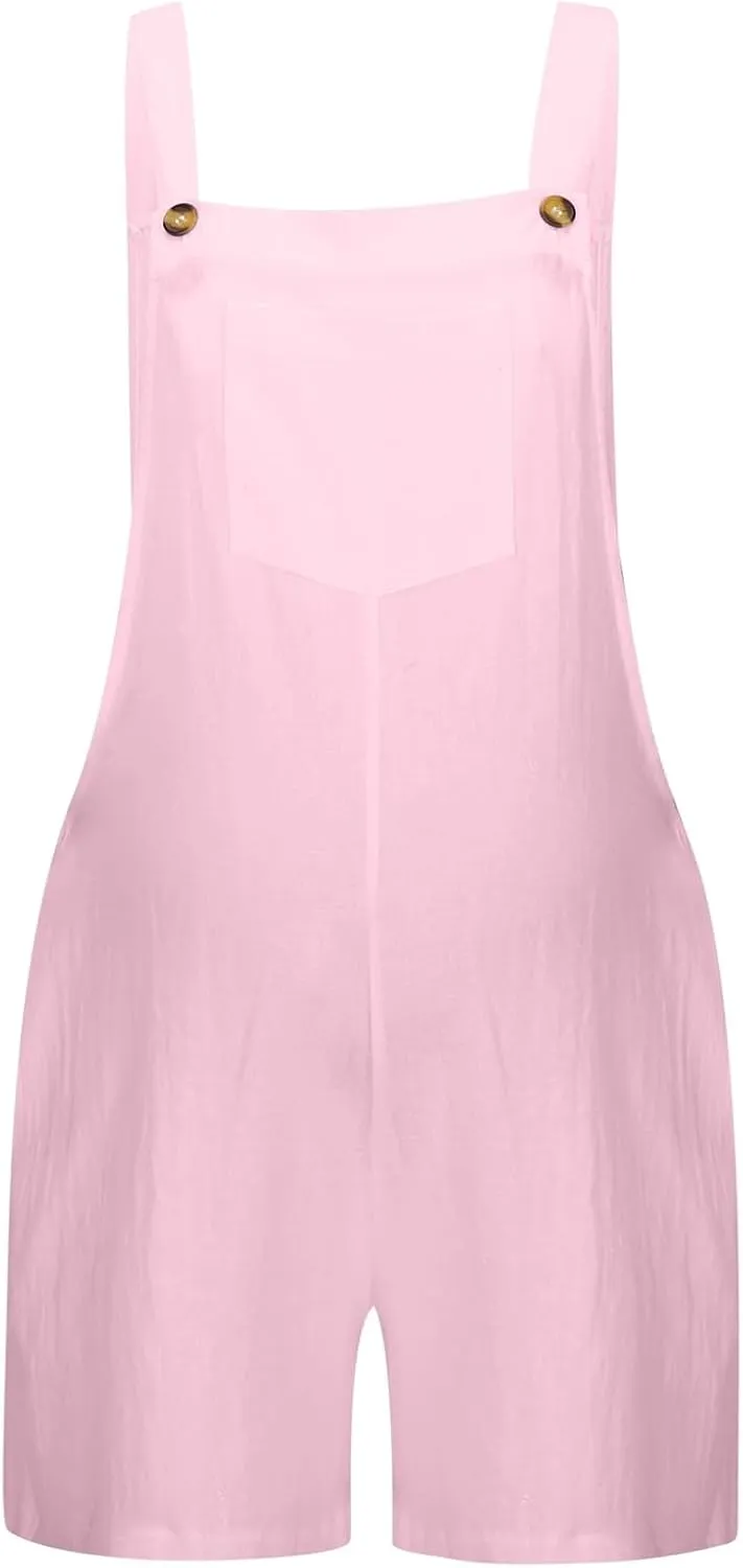 Maternity Jumpsuit for Pregnancy,Casual Short Pants Rompers Maternity Overalls One Piece Outfits with Pocket
