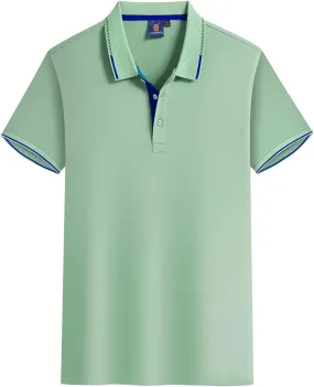 Men's Polo Shirt Summer Regular-Fit Classic Short Sleeve Quick Dry Golf Polo Shirts for Men S-5XL