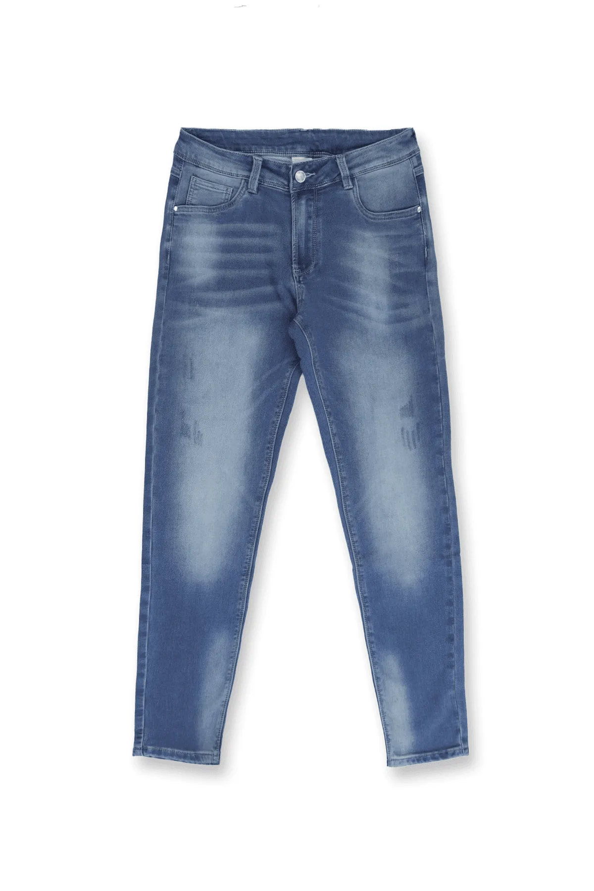 Men's Premium Fitted Stretchy Jeans - Faded Dark Blue
