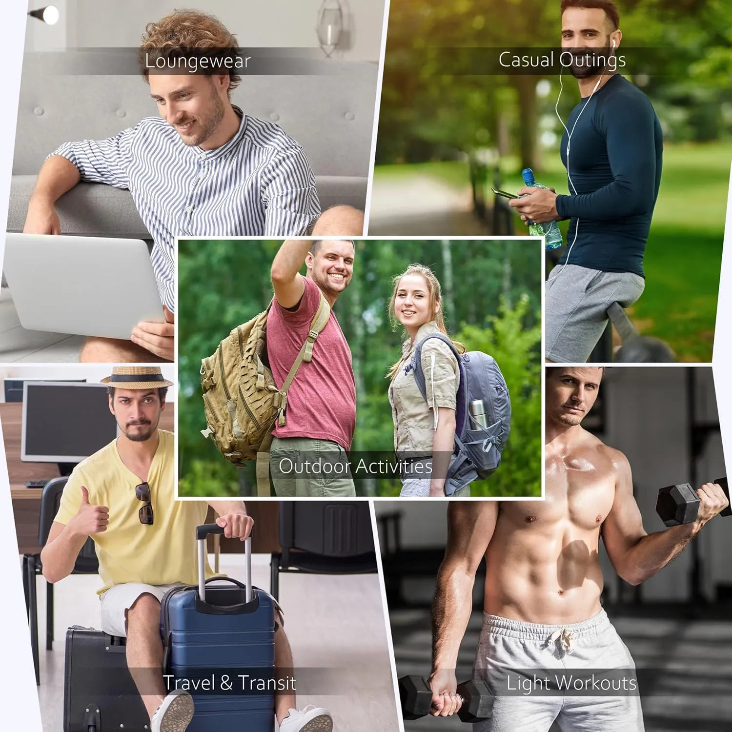 Mens Shorts 100% Cotton with Pockets  Lightweight, Soft Athletic Shorts for Lounge, Sleep, Workout
