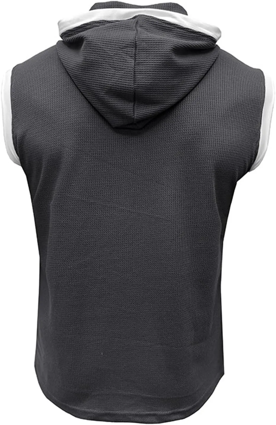 Men's Sleeveless Hoodie with Mask Casual Workout Gym Compression Tank Tops Summer Sleeveless Shirts Cool Hooded Sweatshirt