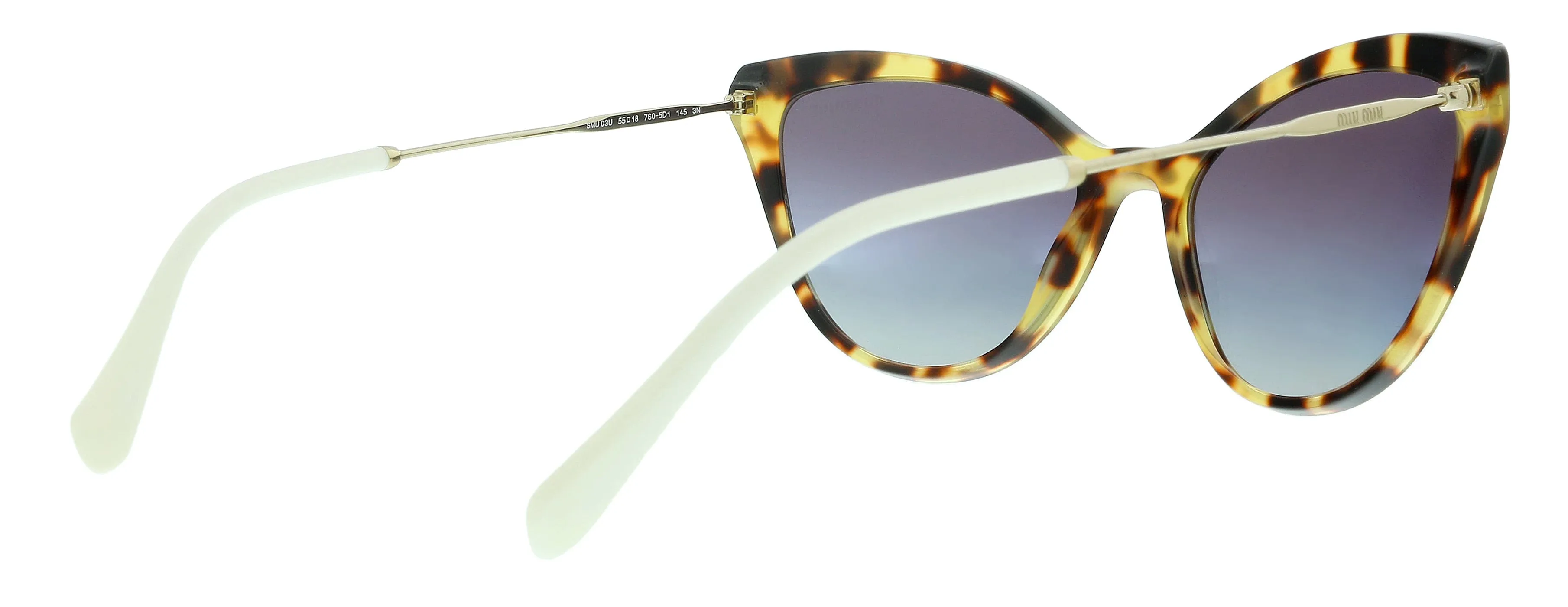 Miu Miu 0MU 03US 7S05D1 Light Havana Cat Eye Sunglasses