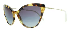 Miu Miu 0MU 03US 7S05D1 Light Havana Cat Eye Sunglasses