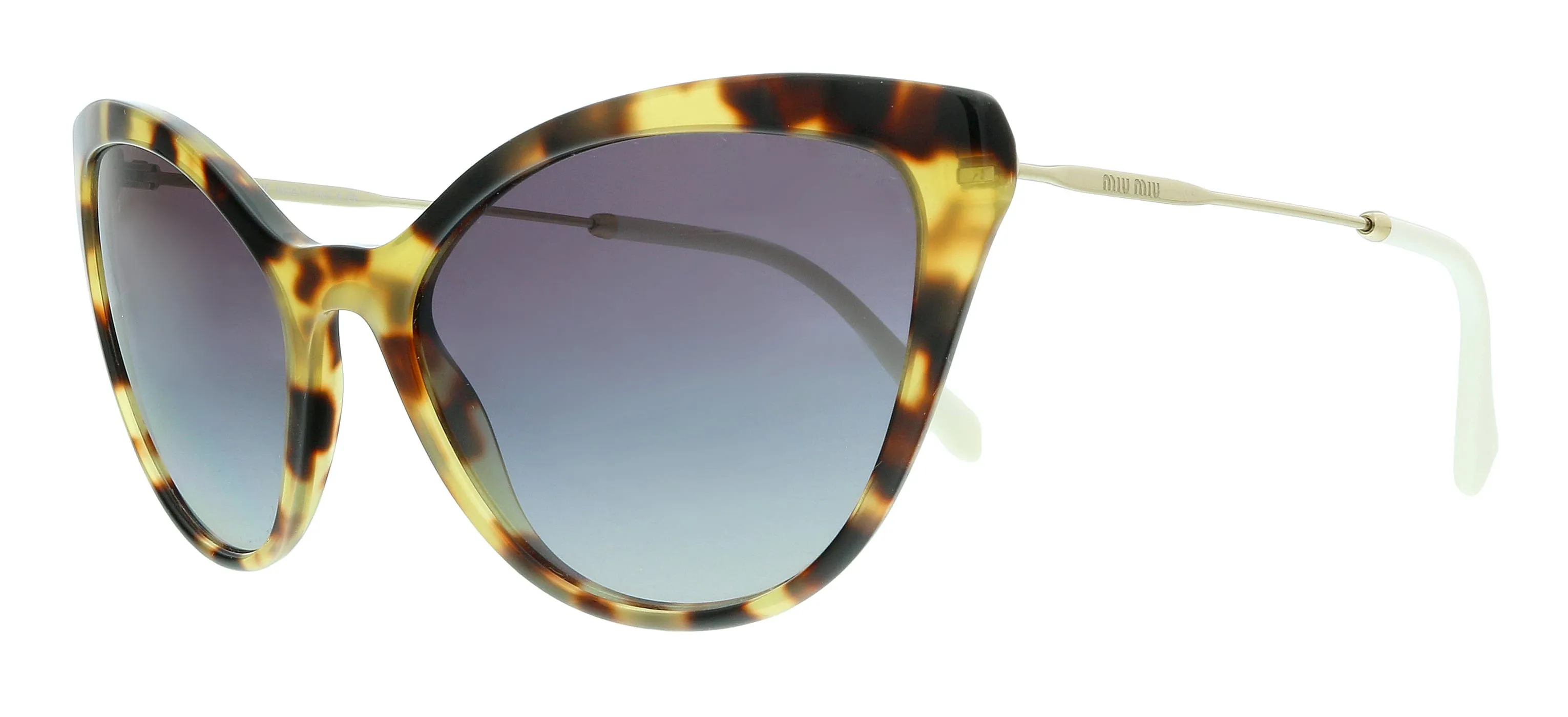 Miu Miu 0MU 03US 7S05D1 Light Havana Cat Eye Sunglasses