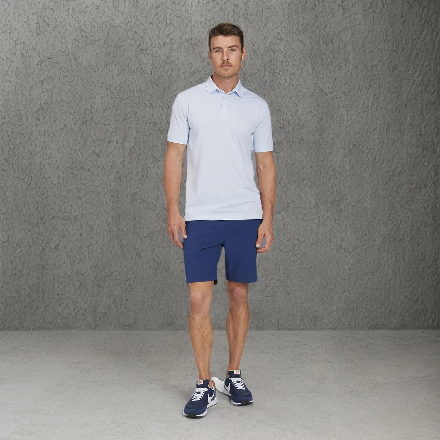 Mizzen Main Versa Men's Performance Short-Sleeve Polo - Lightweight, Moisture-Wicking, UPF 50 , 4-Way Stretch - Classic Fit