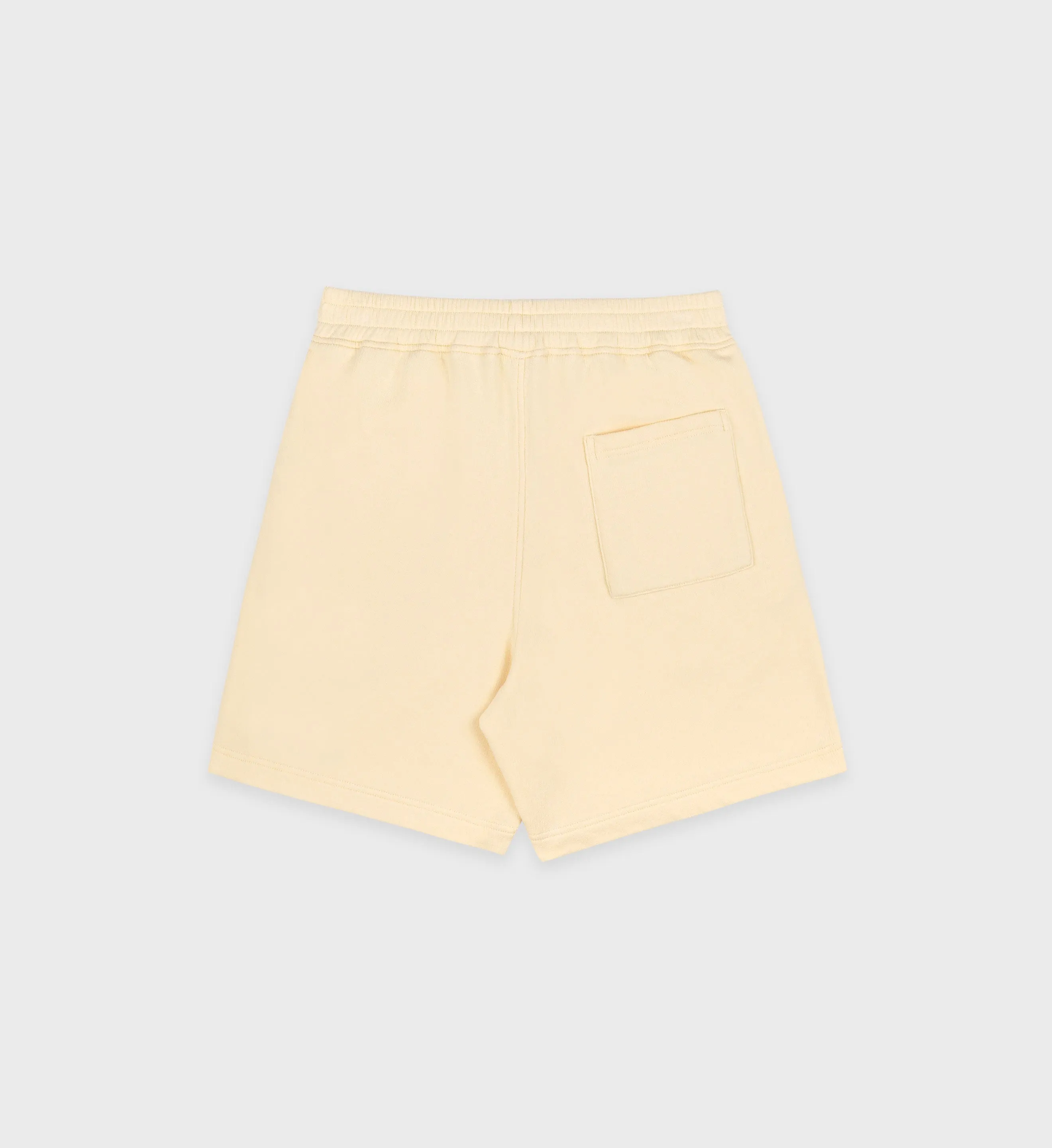 Serif Logo Soft Gym Short - Almond/Navy