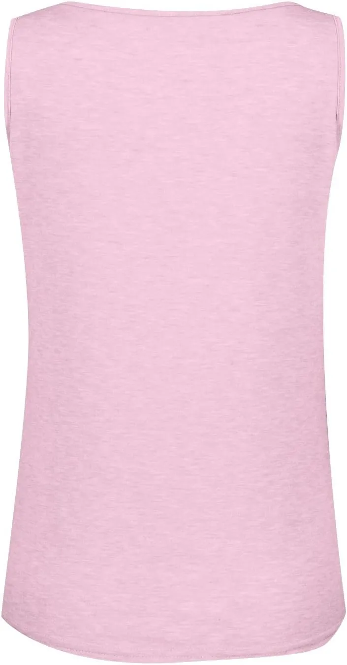 Sleeveless Womens Tank 2024 V-Neck Loose Tshirt Floral Printed Comfy Vest Flowy Daily Ladies Deep Side Cut Dressy