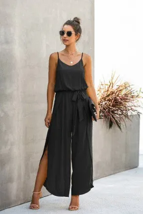 Spaghetti Strap Wide Leg Jumpsuit