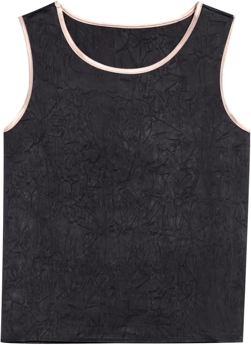 Tank Tops for Women 2025 Plus Size Solid Color Print Textured Crewneck Shirts Sleeveless Casual Trendy Beach Tank