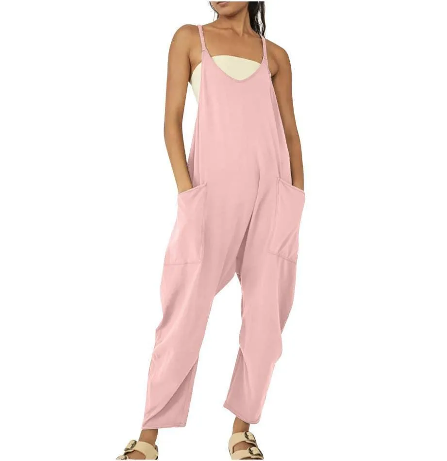 Two Shoulder Sleeveless Daily Jumpsuit SKJ23103