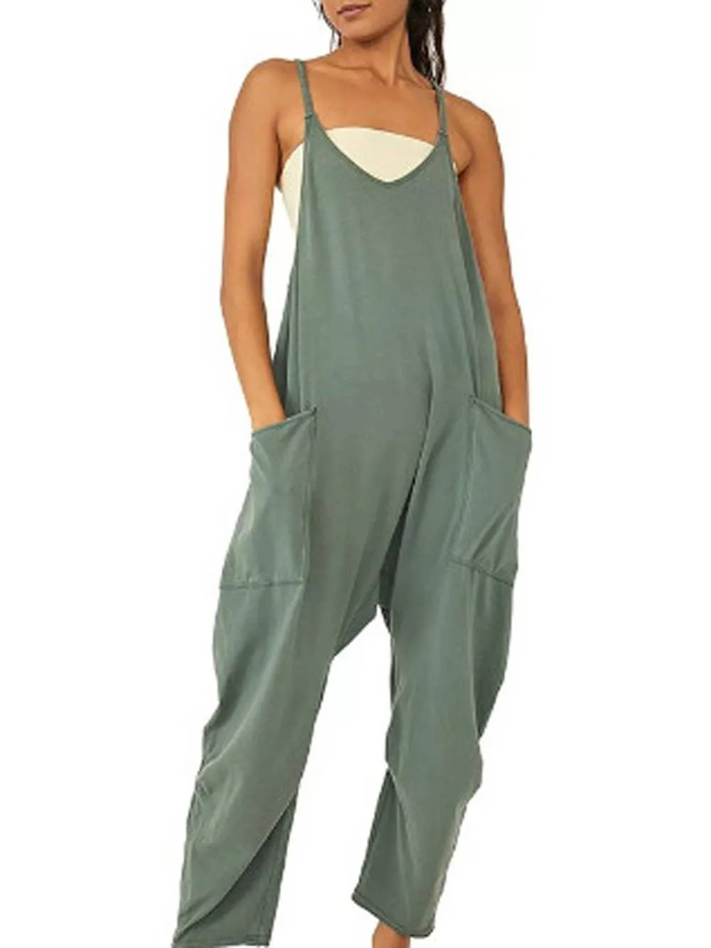 Two Shoulder Sleeveless Daily Jumpsuit SKJ23103
