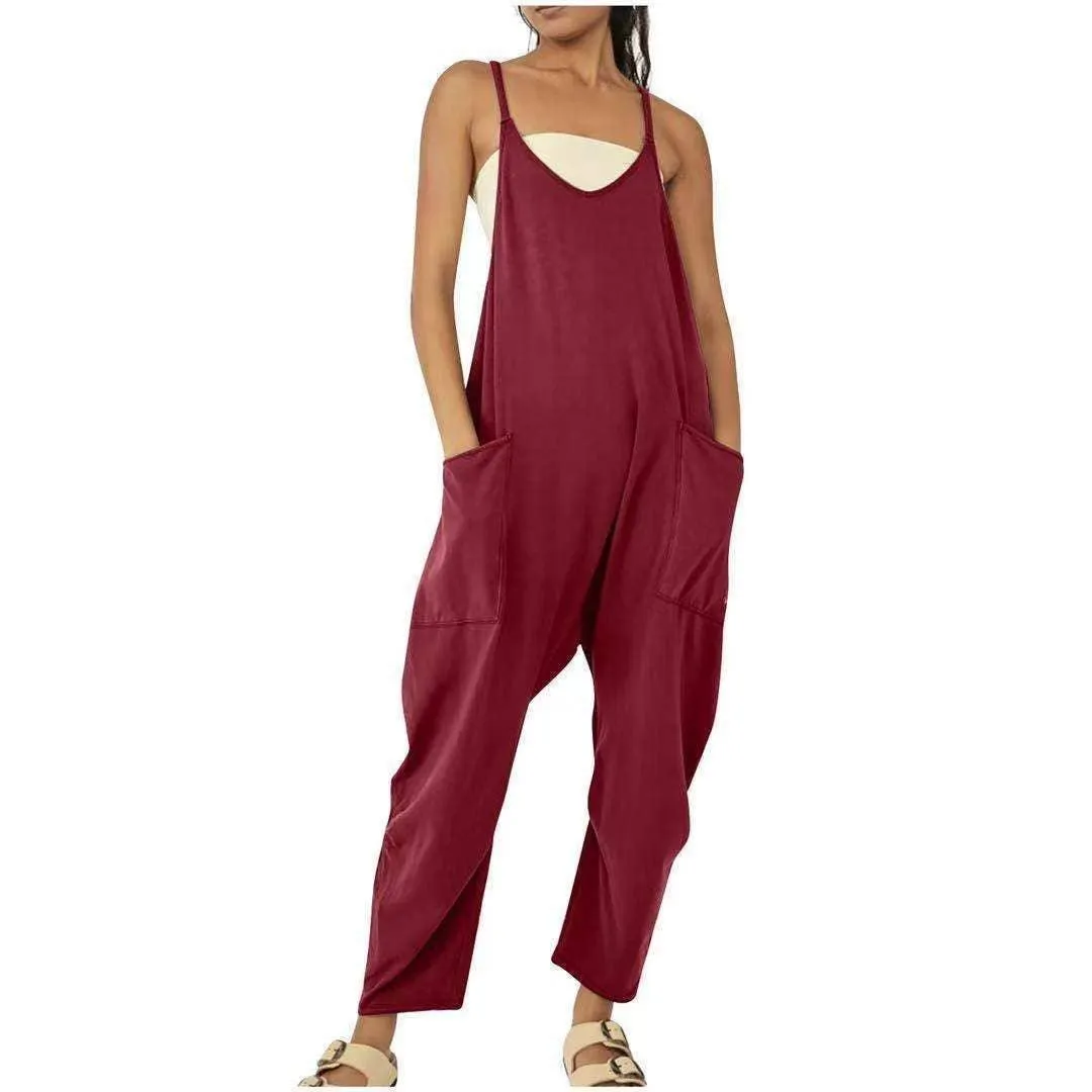Two Shoulder Sleeveless Daily Jumpsuit SKJ23103