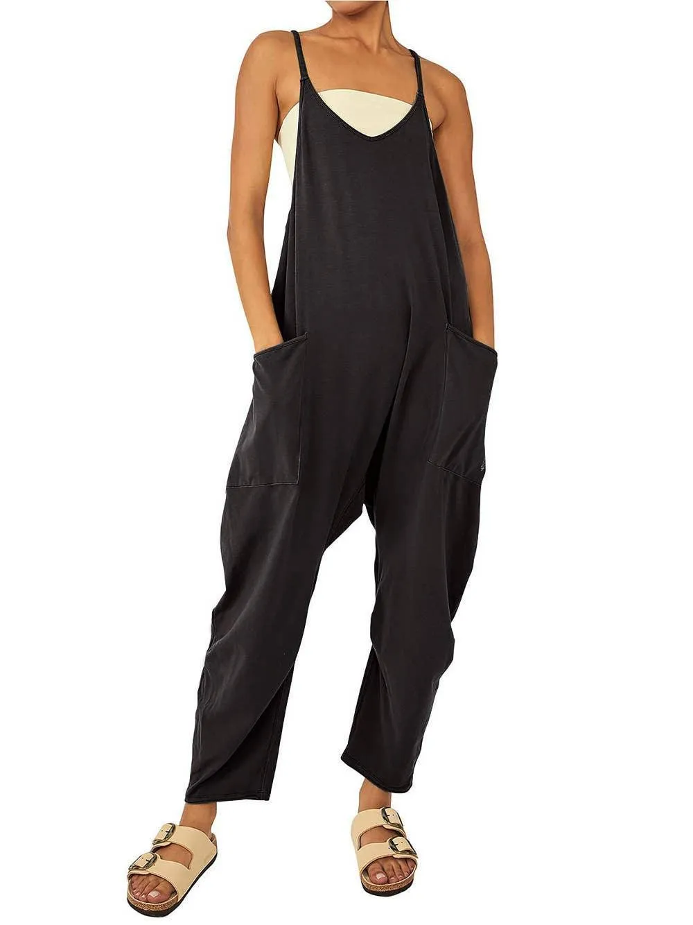 Two Shoulder Sleeveless Daily Jumpsuit SKJ23103