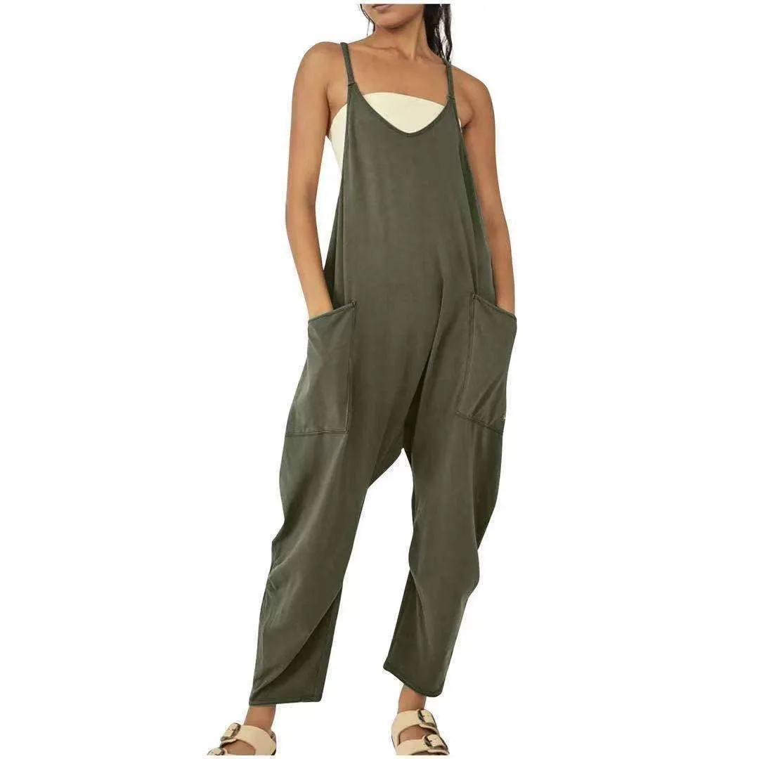 Two Shoulder Sleeveless Daily Jumpsuit SKJ23103
