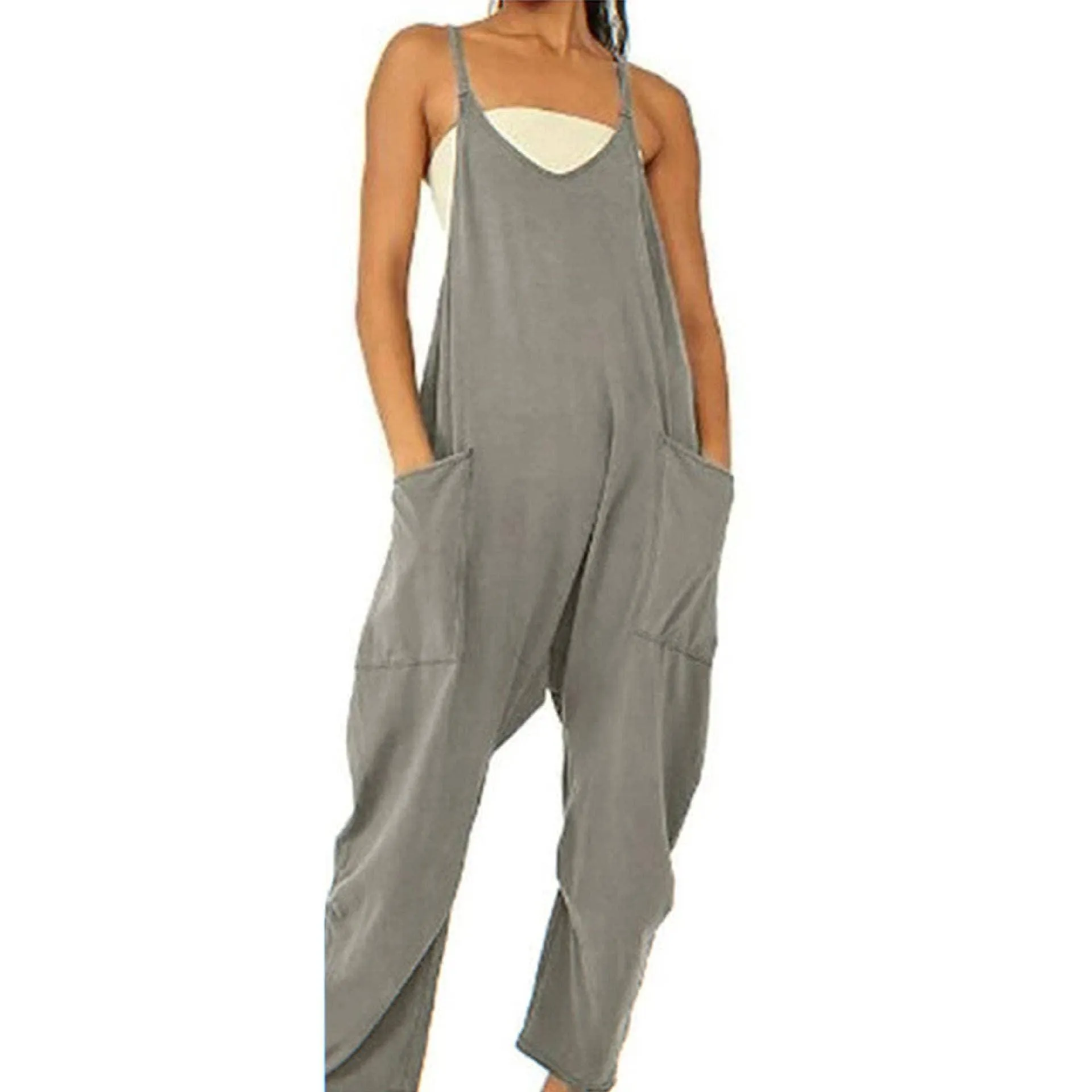 Two Shoulder Sleeveless Daily Jumpsuit SKJ23103
