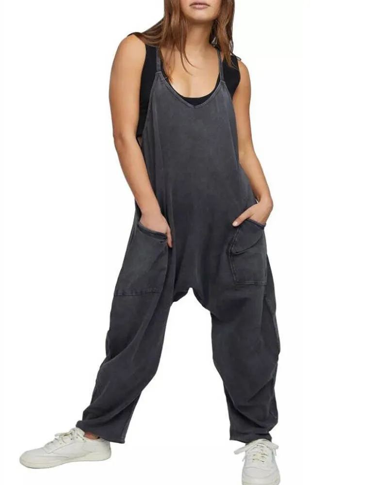Two Shoulder Sleeveless Daily Jumpsuit SKJ23103