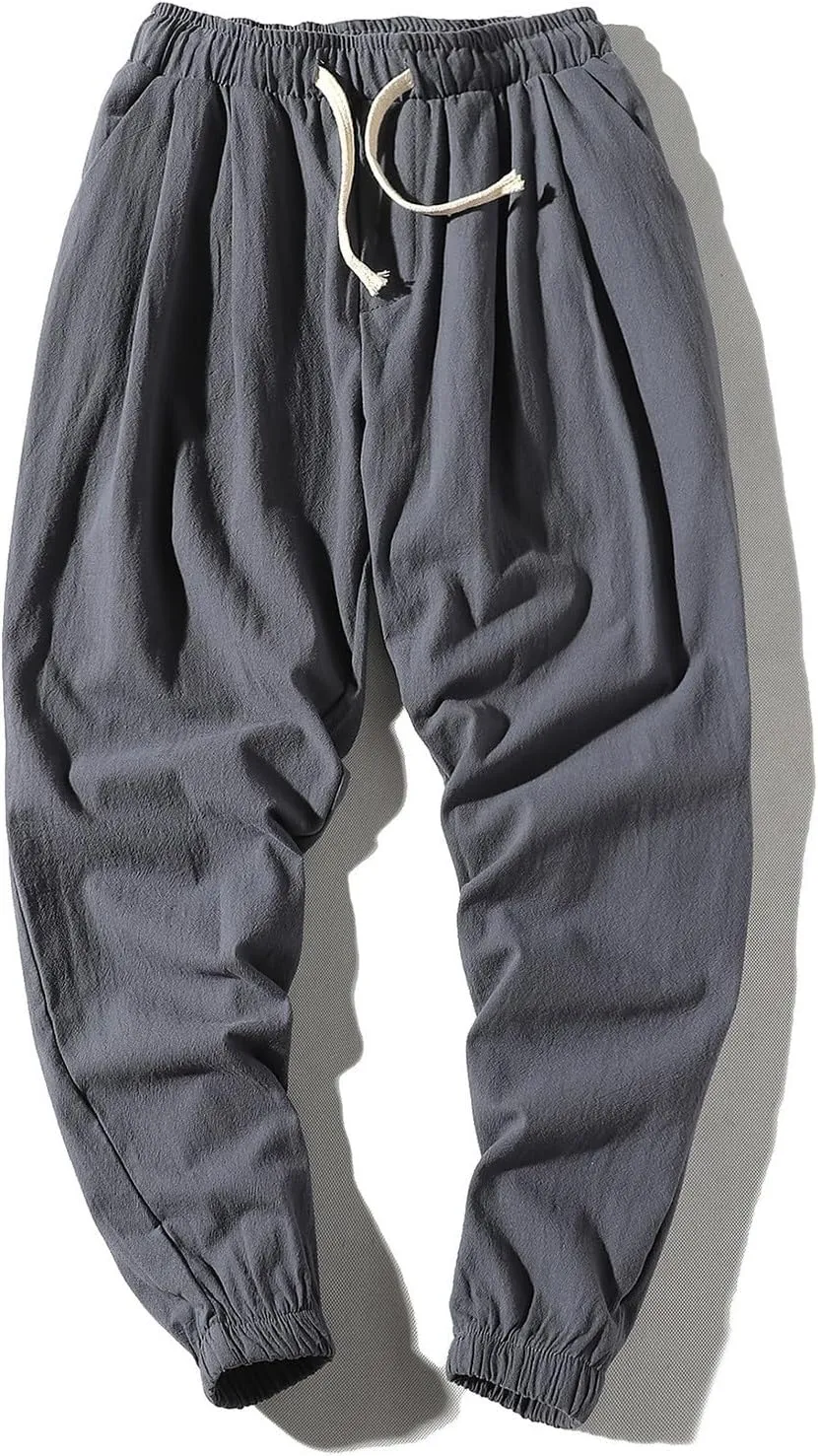 Unisex Glide Pants, Deniluxe Glidepants - Unisex Quick Dry Pull-On Stretch Pants, Mens Classic Drawstring Pant Light Thin