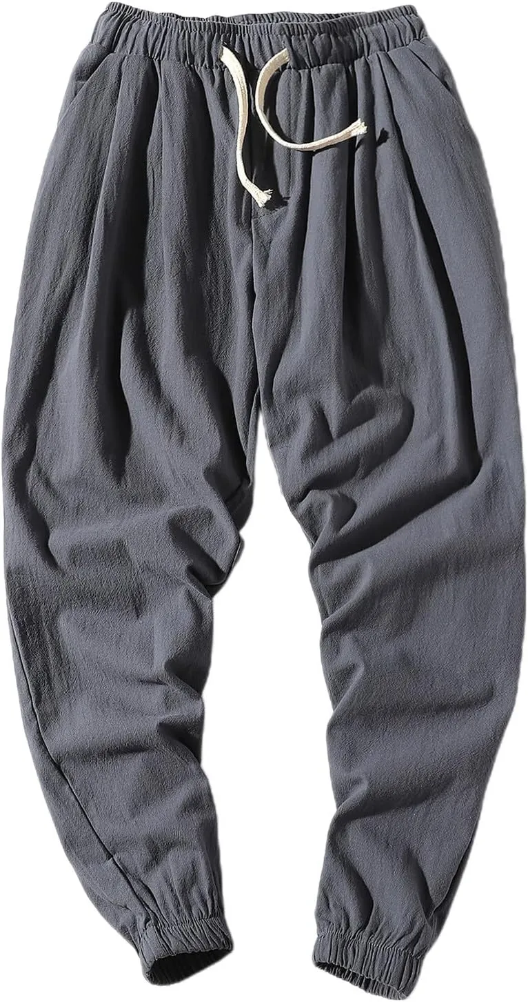 Unisex Glide Pants, Deniluxe Glidepants - Unisex Quick Dry Pull-On Stretch Pants, Mens Classic Drawstring Pant Light Thin