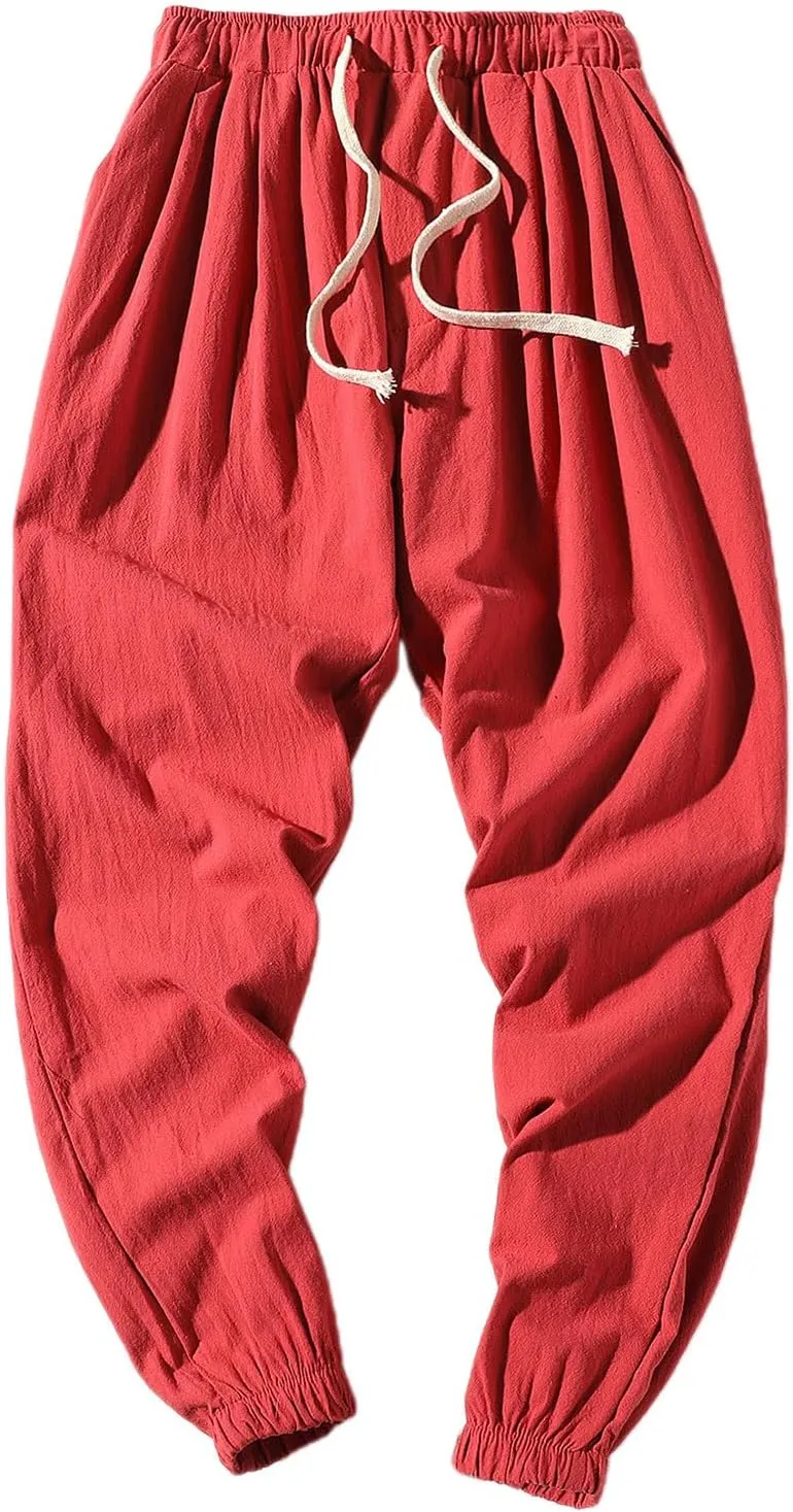 Unisex Glide Pants, Deniluxe Glidepants - Unisex Quick Dry Pull-On Stretch Pants, Mens Classic Drawstring Pant Light Thin