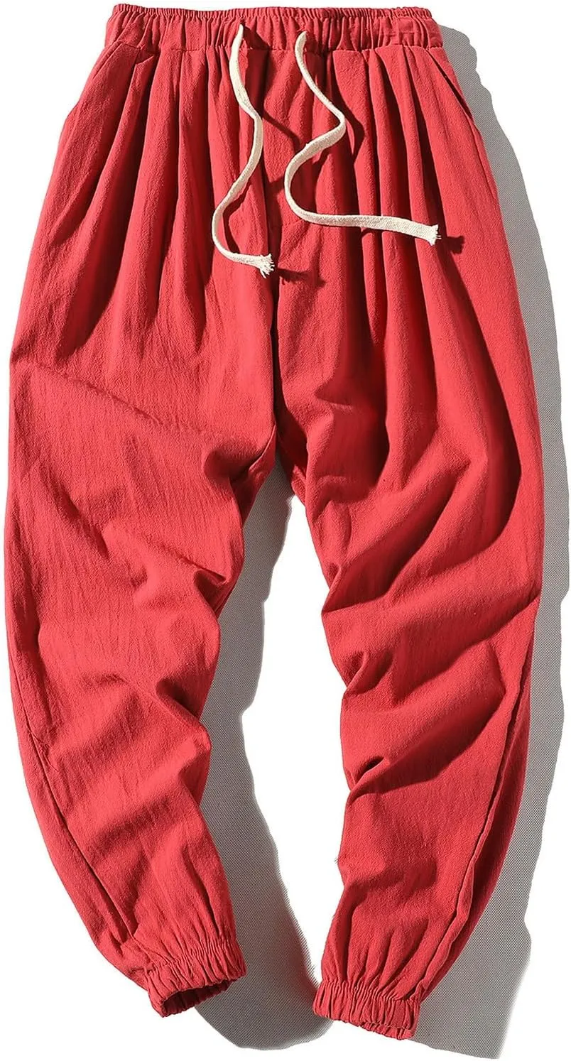 Unisex Glide Pants, Deniluxe Glidepants - Unisex Quick Dry Pull-On Stretch Pants, Mens Classic Drawstring Pant Light Thin
