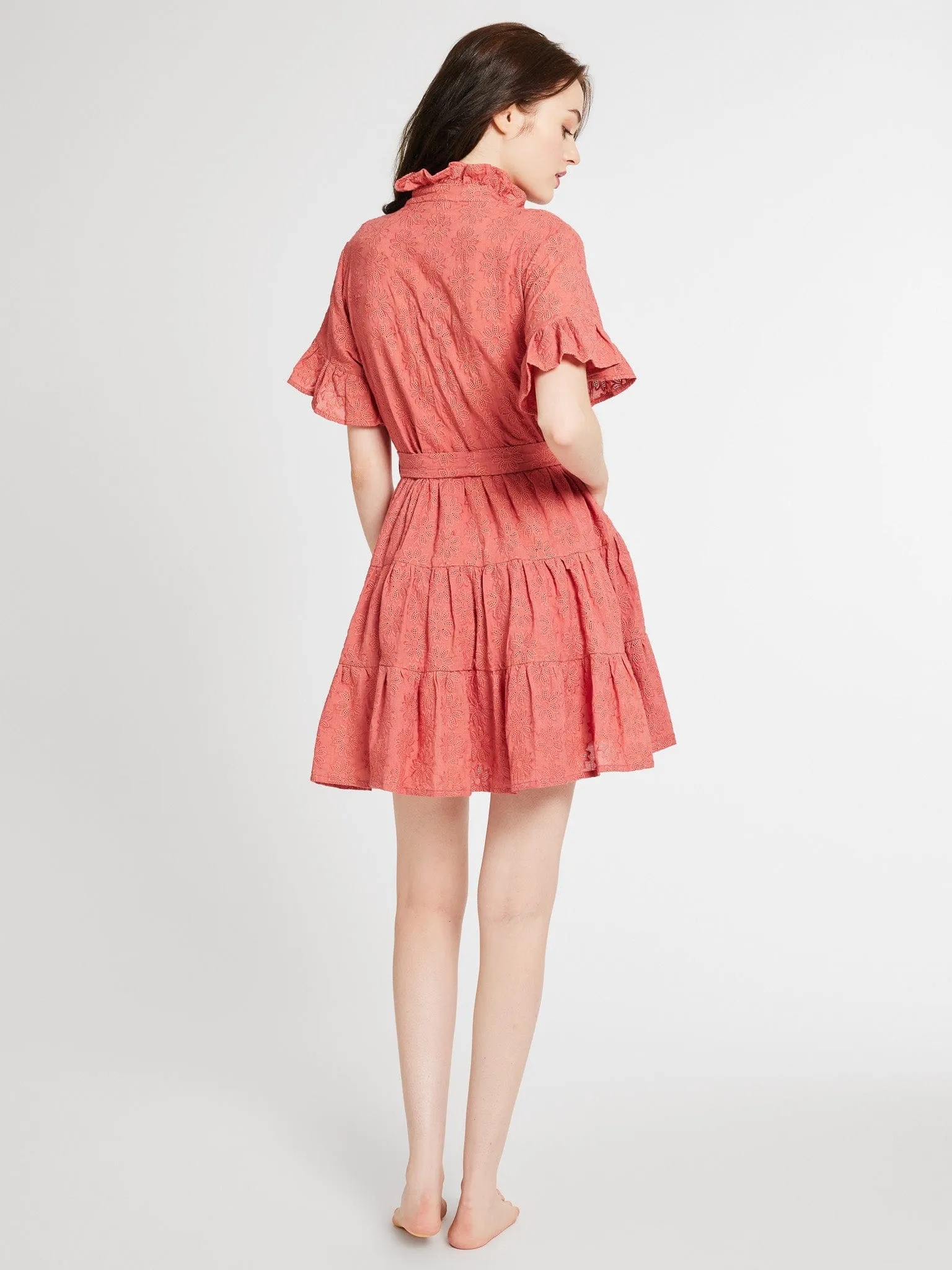 Violetta Dress in Rosewood Eyelet