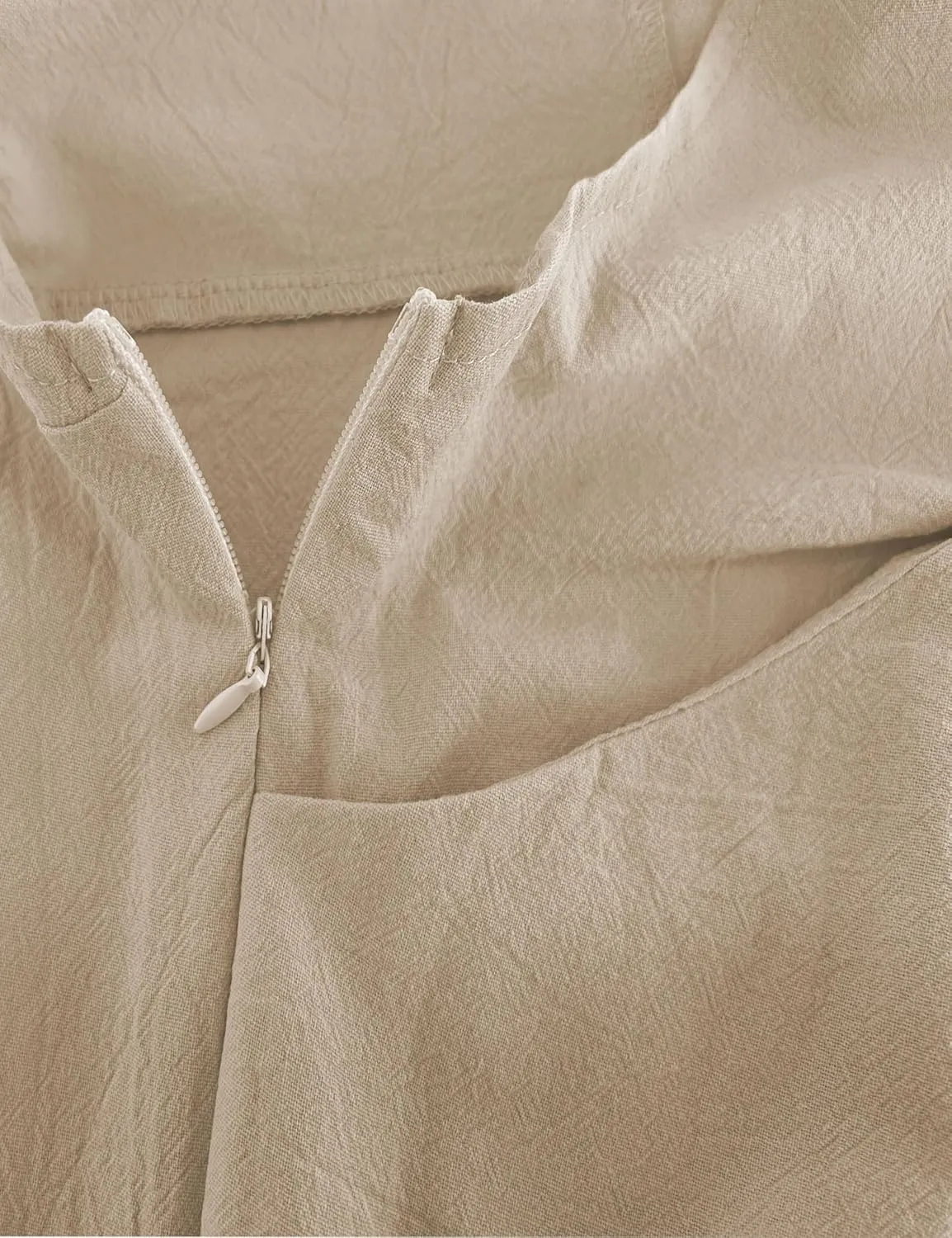 Women's Cotton Linen Wide Leg Jumpsuits Sleeveless Loose Adjustable Shoulder Straps Baggy Overalls with Pockets