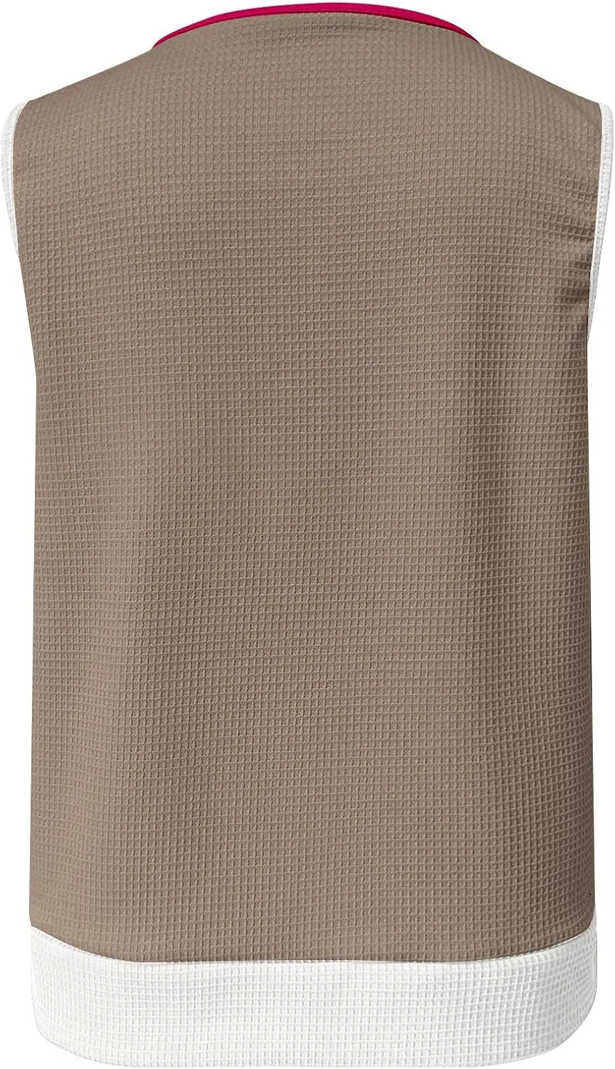 Womens Waffle Knit Tank Tops with Pockets, Summer Casual Crewneck Sleeveless Shirts Color Block Blouses