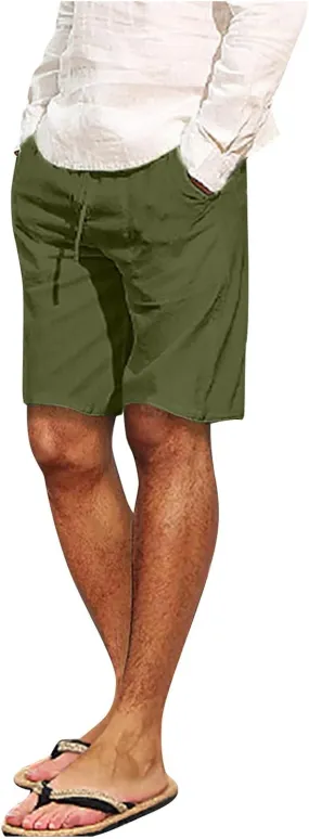Ymosrh Dress Shorts for Mens Pants Comfortable Soft Pocket Solid Color Shorts Men's Cargo